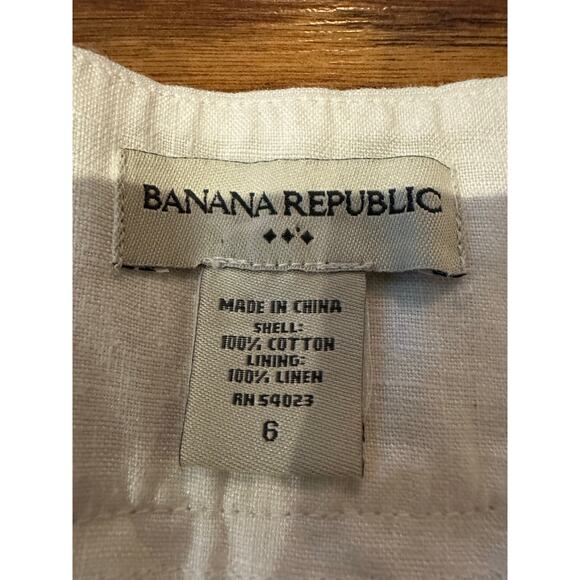 Banana Republic Women's Cotton Blend Scalloped Lace Overlay Midi Skirt White  6 - Picture 6 of 8